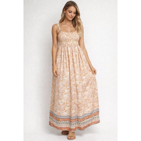 Millibon Dresses & Skirts - Millibon Women Spring Floral Maxi Dress Large Bloomcore Boho Romantic Feminine